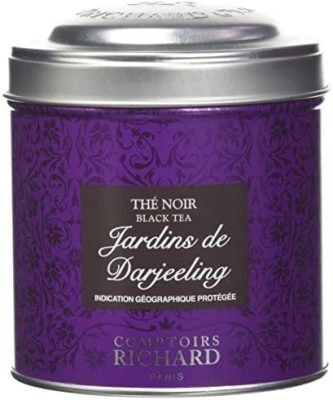 Comptoirs Richard Thé Noir Jardins de Darjeeling Boîte Métal Vrac 100 g