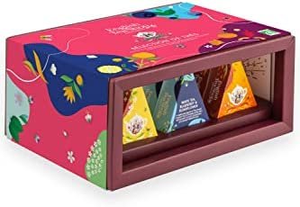 English Tea Shop – Coffret Sélection de thés bio – 4 mélanges de thés bio dans une boîte de 12 sachets pyramides – Coffret cadeau