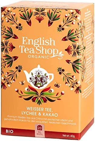 English Tea Shop – Thé Blanc Litchi & Cacao Bio – 20 sachets English Tea Shop – Thé Blanc Litchi & Cacao Bio – 20 sachets