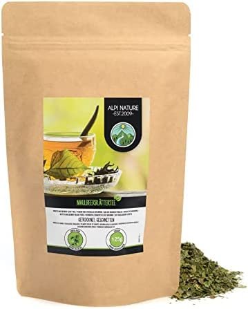 Infusion de feuilles de mûrier (125g), Tisane des feuilles de Mûre, Thé de feuilles de mûrier, coupées, délicatement déshydratées, 100% pure et naturelle