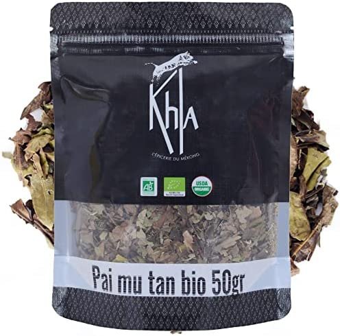 Khla – Thé Blanc Pai Mu Tan Bio – Sachet Vrac 50g – Recharge Boite Métal – Thé Fin & Rare Biologique – Léger, Doux & Floral – Feuilles Séchées – Thé d’Asie – Origine Chine – Tisane & Infusion