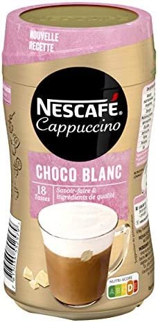 Nescafé Cappuccino Choco Blanc, Café Soluble, Boîte 270g Nescafé Cappuccino Choco Blanc, Café Soluble, Boîte 270g