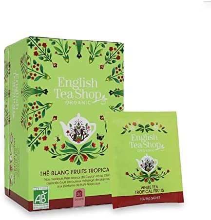 Thé Blanc Fruits Tropicaux Bio – English Tea Shop – 20 Sachets – 40g