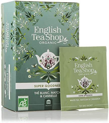 Thé Blanc Matcha & Cannelle Bio – English Tea Shop – 20 Sachets – 40g