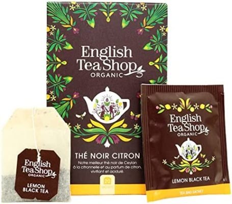 Thé Noir Citron Bio – English Tea Shop – 20 Sachets – 35g