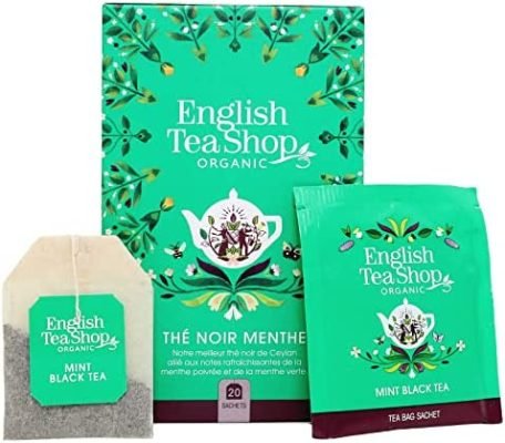 Thé Noir Menthe Bio – English Tea Shop – 20 Sachets – 40g