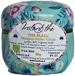 Thé blanc Mangue-Pêche-Safran, 30g, Certifié BIO, Vrac, 20 tasses