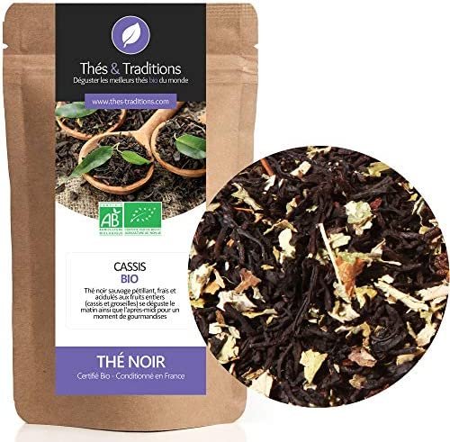 Thé noir Cassis Bio | Sachet 100g vrac | Certifié Agriculture biologique