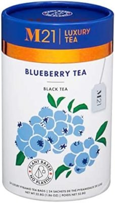 Thé noir aux bleuets de 24 sachets pyramide de luxe – aux arômes naturels du Canada – Les Trésors d&rsquo;érable