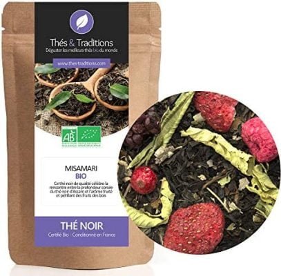 Thé noir fruits rouges BIO | Sachet 100g vrac | Certifié Agriculture biologique