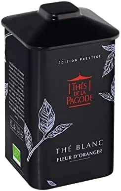 Thés de La Pagode – Thé Blanc Fleur d’Oranger – Edition Prestige – Boite de 100 grammes – Thé relaxant aux notes florales-Bio