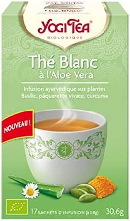 Yogi Tea Thé Blanc à l’Aloe Vera Bio 17 Sachets Yogi Tea Thé Blanc à l’Aloe Vera Bio 17 Sachets