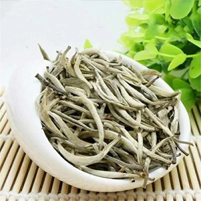 100g (0.22LB) Aiguille d&rsquo;argent, thé blanc, Baihaoyinzhen thé pointe blanche argent aiguille thé pointe d&rsquo;argent pekoe thé