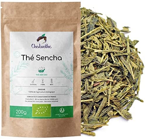 Chabiothé – Thé vert nature Sencha Bio 200g – conditionné en France – sachet biodégradable