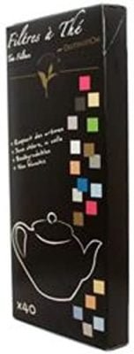 Filtre à thé biodégradable blanc x 40