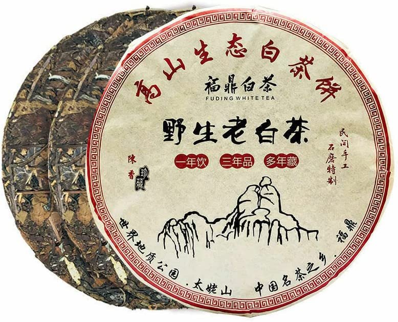Fusion 350g de haute qualité Gâteau Bai Cha de haute montagne Shou Mei Thé blanc vieilli sauvage Fusion 350g de haute qualité Gâteau Bai Cha de haute montagne Shou Mei Thé blanc vieilli sauvage
