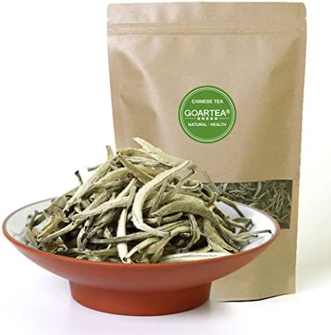 GOARTEA 150g (5.29 Oz) Premium Chinese Organic Bai Hao Yin Zhen BaiHaoYinZhen Silver Needle White Loose Tea Blanc GOARTEA 150g (5.29 Oz) Premium Chinese Organic Bai Hao Yin Zhen BaiHaoYinZhen Silver Needle White Loose Tea Blanc