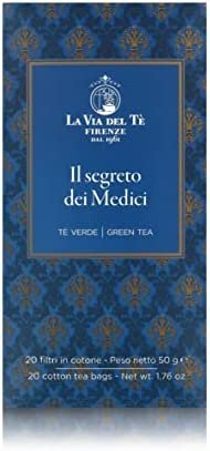 « Il Segreto dei Medici », Mélange de Thé Blanc et Vert avec Mauve et Rose, 20 Filtres, Tot. 50 Grammes