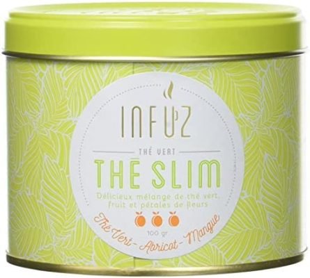 Infuz – Thé Slim – Thé en vrac – Votre allié minceur au goût fruité et ensoleillé – Thé vert, abricot & mangue, 100g