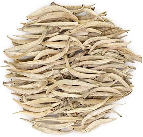Oriarm 100g / 3.53oz Yunnan Silver Needle Tea – Baihao Yinzhen Thé Blanc Chinois – Silver Tips Imperial Tea Loose Leaf – Caffeine Level Low