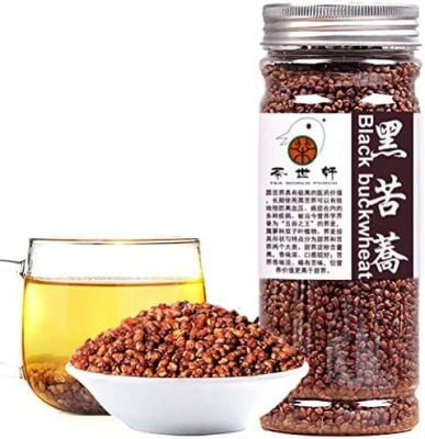 Plant Gift Black Buckwheat Tea, 黑荞麦 Thé noir du sarrasin, thé chinois, thé à feuilles en vrac, sarrasin tartain, sans caféine, 240g / 8.46oz