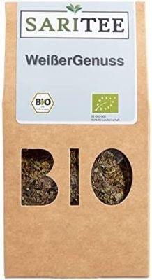 SARITEE Plaisir blanc biologique lâche | Thé blanc biologique de l&rsquo;agriculture biologique certifiée | Pai Mu Tan Tea du sud de la Chine | Thé biologique lâche | Thé de désintoxication 35g