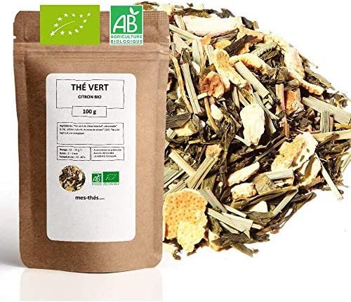 Thé Vert Bio ★ Citron ★ Thé Vert en Vrac ★ Sachet 100 grammes avec Zip ★ 40 Tasses ★ 100% Agriculture Biologique ★ Thé Vert de Qualité ★ Satisfait ou Remboursé ★ Thé Vert Bio ★ Citron ★ Thé Vert en Vrac ★ Sachet 100 grammes avec Zip ★ 40 Tasses ★ 100% Agriculture Biologique ★ Thé Vert de Qualité ★ Satisfait ou Remboursé ★