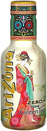 AriZona – Thé Vert Aromatisé au Miel Light – Boisson 100% Plaisir Allégée en Sucre – 20 Calories – Emballage Design – 1 Bouteille PET 500ml