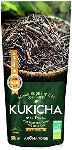 Brindilles de thé vert torréfiées Kukicha BIO – sachet 80 g