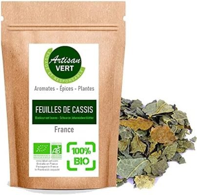 Feuilles de Cassis pour Infusion Tisane 100G – Artisan du Vert, 100% naturelle ,végétale
