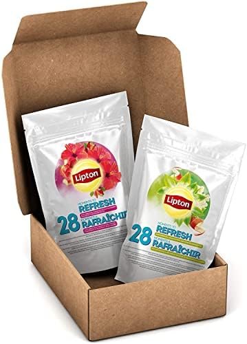 Lipton Challenge 28 Jours Rafraîchissants Matin et Soir – 56 sachets -Thé Vert et Infusion – Hibiscus, Rose, Fraise, Framboise, Pamplemousse et Rhubarbe Lipton Challenge 28 Jours Rafraîchissants Matin et Soir – 56 sachets -Thé Vert et Infusion – Hibiscus, Rose, Fraise, Framboise, Pamplemousse et Rhubarbe