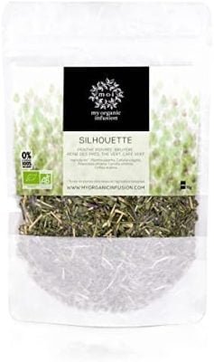 MY ORGANIC INFUSION – Infusion Silhouette Bio en Vrac – Menthe Poivrée, Bruyère, Reine des Prés, Thé Vert et Café Vert – Infusion Bio Sans Arôme Naturel Ajouté – 70 g