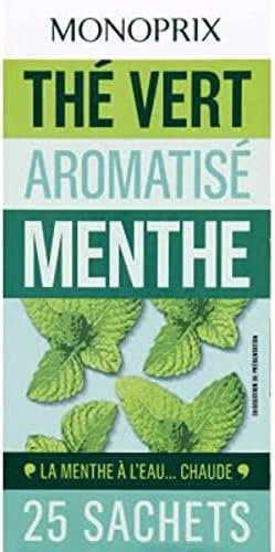 Monoprix Thé vert aromatisé menthe – Les 25 sachets, 40g