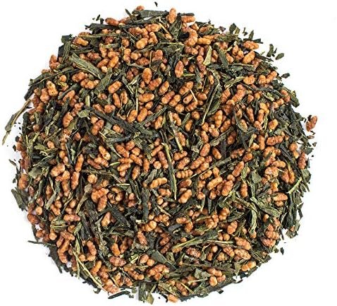 Moya thé vert organique Genmaicha | 100 g de Sencha avec du Riz | Thé du Japon | Convient aux végétaliens et aux végétariens | Emballé dans un sac refermable