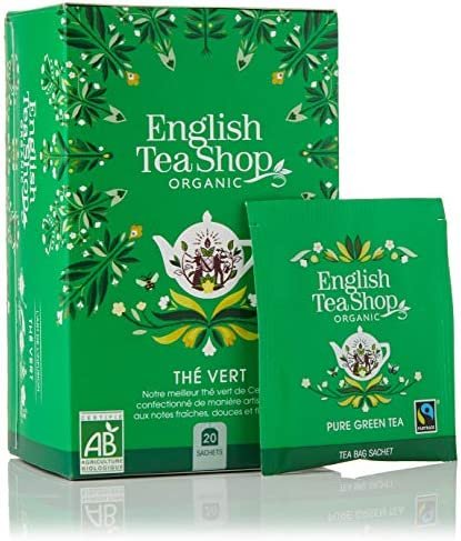 Thé vert bio English Tea Shop – Issu du commerce équitable – Boîte de 20 sachets Thé vert bio English Tea Shop – Issu du commerce équitable – Boîte de 20 sachets