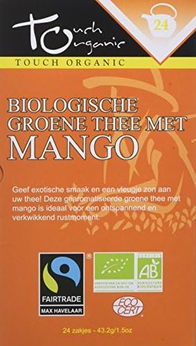 Touch Organic Thé Vert à la Mangue, 24 Sachets, 43,2 g
