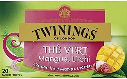 Twinings Of London Thé vert mangue & litchi – Les 20 sachets, 30g