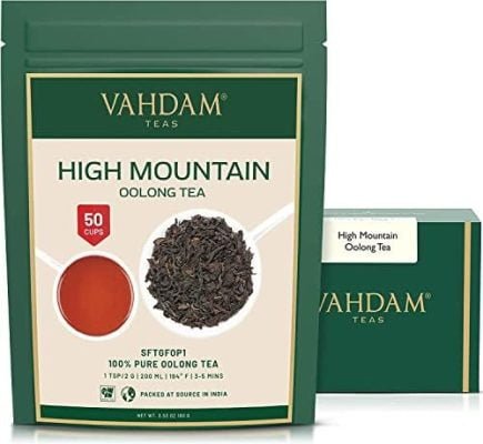 VAHDAM, Feuilles de thé oolong de haute montagne de l&rsquo;himalaya (50 tasses/100g) 100% naturel thé oolong | thé en vrac