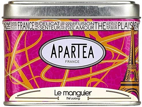 AparTea – Le manguier – 100g boîte métal – thé vert oolong à la mangue AparTea – Thé relaxant à la mangue – Thé humeur zen – infusion relaxante bien-être – amazon.fr : @aparteafrance