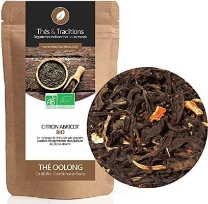 Oolong Bio de grande qualité – Saveur citron abricot | Sachet 100g vrac | ★ Certifié Agriculture biologique ★