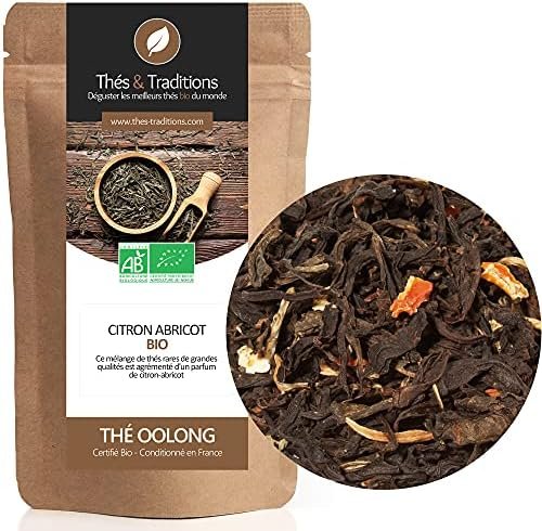 Oolong Bio de grande qualité – Saveur citron abricot | Sachet 100g vrac | ★ Certifié Agriculture biologique ★