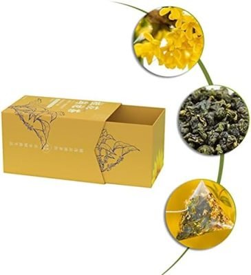 Sachet de thé Oolong d&rsquo;Osmanthus, sachet de thé Oolong de brassage à froid facile à extraire la nutrition 1,6 oz sachets de thé individuels processus de broyage de poudre sain pour la maison