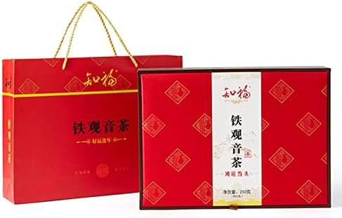 Thé Anxi Tieguanyin, Feuilles de Thé Oolong Chinois Traditionnel, Boissons Chinoises Parfumées, 250 G, 40 Paquets dans une Boîte Cadeau