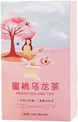Thé Oolong à la Pêche, 20 Unités 60 G 2,1 Oz de Fruits Secs Purs Emballage Individuel Thé Thé Oolong à la Fleur de Pêcher Thé Chinois pour Boire au Bureau à Domicile