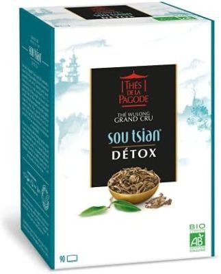 Thés de la Pagode – Thé Sou tsian Bio – Thé wulong – Thé oolong Bio – Détox drainage et élimination (90 infusettes)