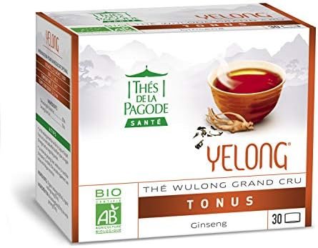Thés de la Pagode – Thé Yelong Bio – Thé Bio Wulong au ginseng – Vitalité – Boîte infusettes de 30 infusettes