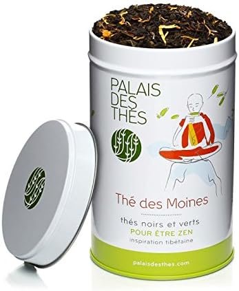 Palais des Thés, THÉ DES MOINES, Mélange de Thé Vert et Noir Parfumés, Parfum Gourmand et Floral , Boite Métal 100g Palais des Thés, THÉ DES MOINES, Mélange de Thé Vert et Noir Parfumés, Parfum Gourmand et Floral , Boite Métal 100g