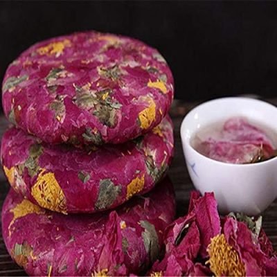 200g (0.44LB) Qualité Artistique Fleur De Thé Thé Pivoine Thé Parfumé Puer Nectar Fruit Thé parfumé Thé aux Herbes Thé Vert Thé cru Sheng cha Nourriture verte Thé aux Fleurs Santé Thé Thé Chinois