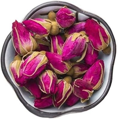 50g (0.11LB) Rose bourgeon, soin Thé parfumé à la fleur, thé parfumé à base d&rsquo;herbes de rose thé parfumé Thé de fleur Thé à base de plantes Herbes de thé Thé vert Thé cru Thé aux fleurs Thé chinois