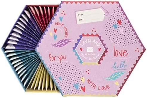 ACORUS | Assortiment de thé Loveland | Coffret cadeau de 6 saveurs de paniers à thé assortis naturels | Surprenez vos proches | Grande boîte de sélection | 60 sachets de thé